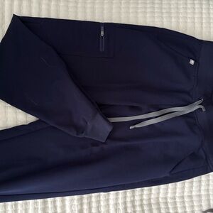 Figs Women’s High Waisted Zamora Navy Jogger Scrub Pants sz small